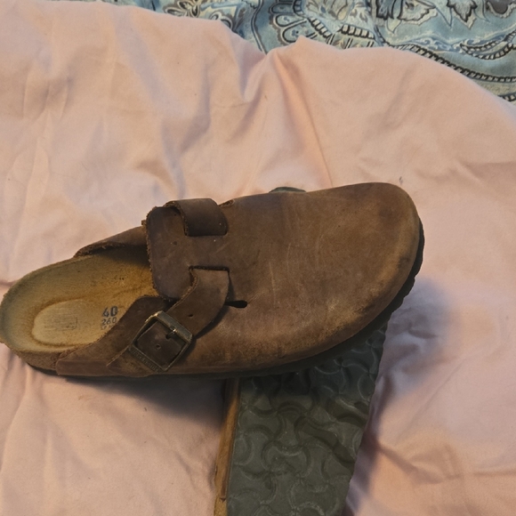 Birkenstock Brown Suede Mules - Picture 5 of 7